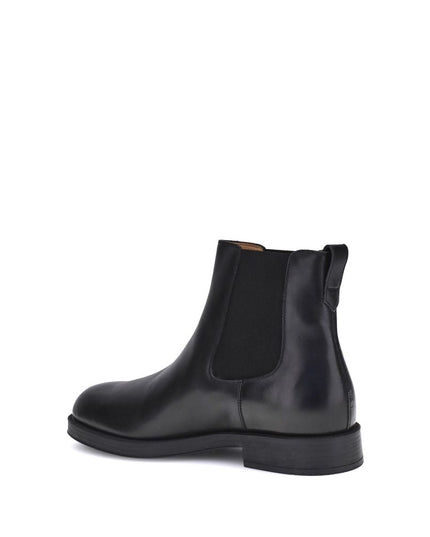 Tod's Black Calf Leather Bos Taurus Chelsea Boots