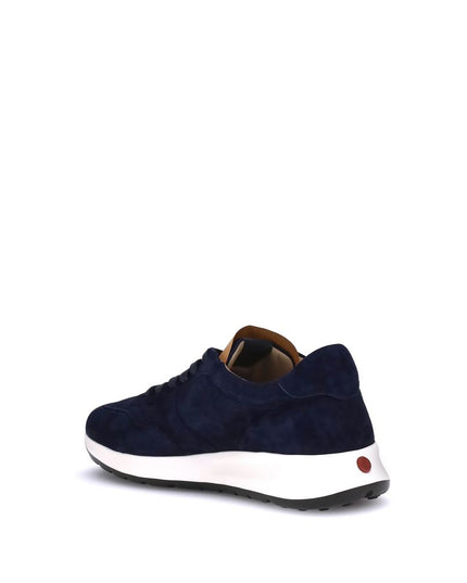 Tod's Blue Calf Leather Bos Taurus Low Top Sneakers