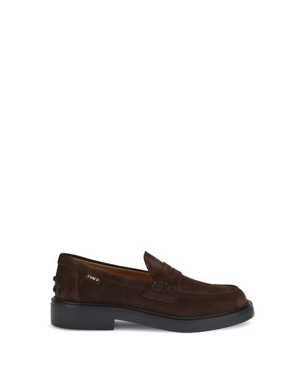 Tod's Brown Rubber Slip-On Loafers