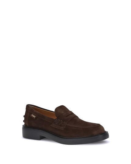 Tod's Brown Rubber Slip-On Loafers