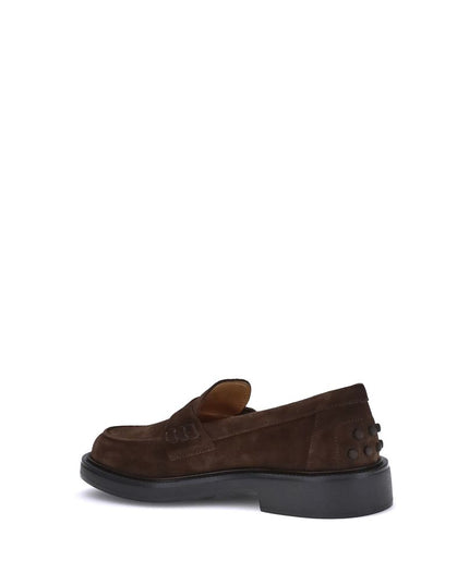 Tod's Brown Rubber Slip-On Loafers