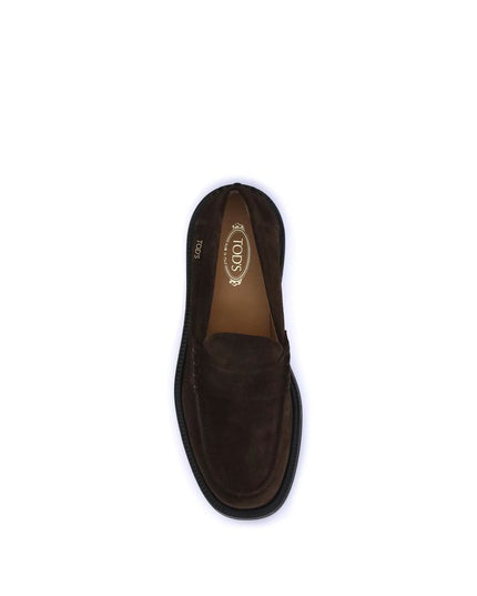 Tod's Brown Rubber Slip-On Loafers