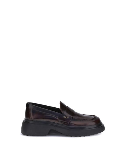 Tod's Brown Rubber Platform Loafers
