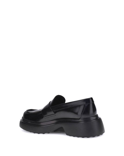 Tod's Black Rubber Platform Loafers