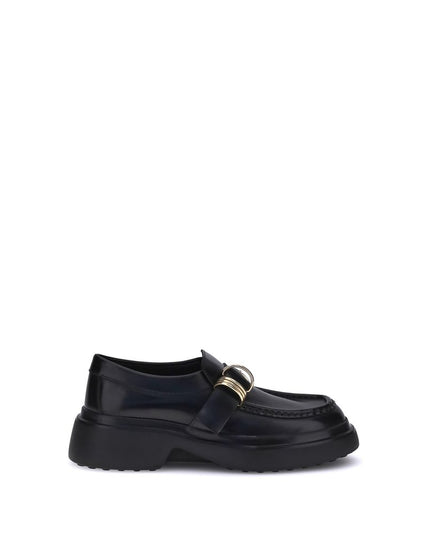 Tod's Black Rubber Platform Loafers