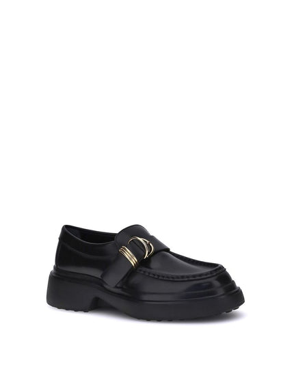 Tod's Black Rubber Platform Loafers