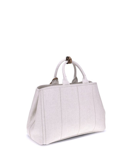 Prada Cream Cotton Shoulder Bag
