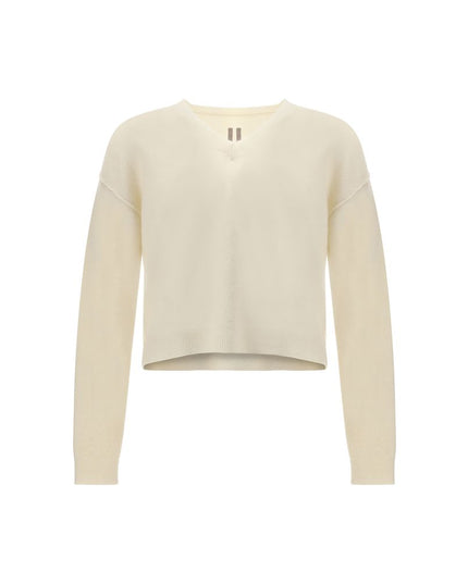 Rick Owens White Alpaca Vicugna Pacos Sweatshirt