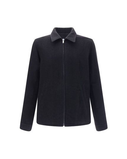 Rick Owens Black Fleece Wool Coat