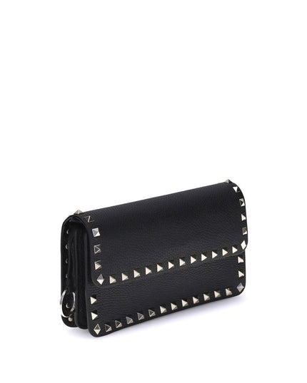 Valentino Garavani Black Calf Leather Bos Taurus Clutch Bag
