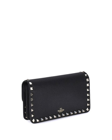 Valentino Garavani Black Calf Leather Bos Taurus Clutch Bag