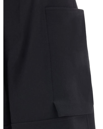 Rick Owens Black Wool Cargo Pants