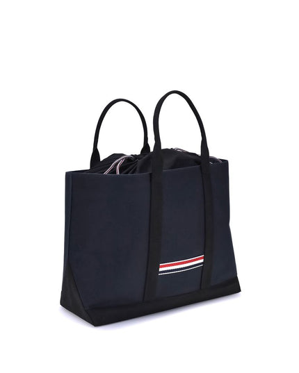 Thom Browne Blue Calf Leather Bos Taurus Handbag