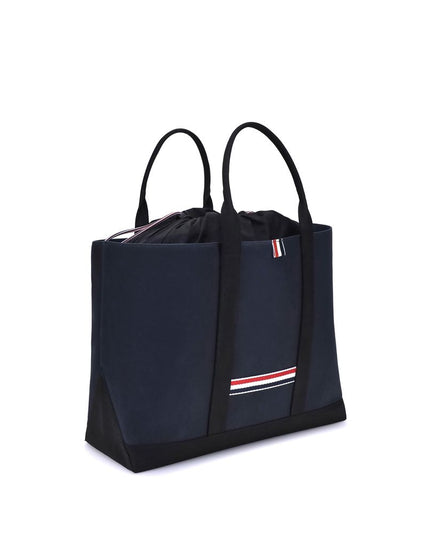 Thom Browne Blue Calf Leather Bos Taurus Handbag