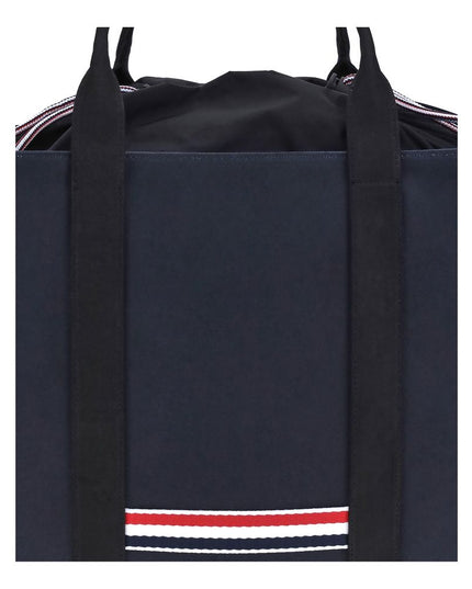 Thom Browne Blue Calf Leather Bos Taurus Handbag