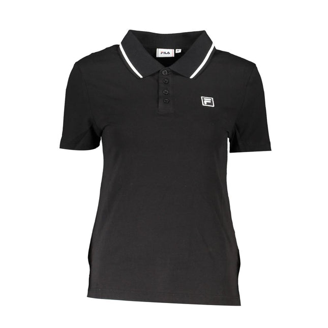 Fila Black Cotton Polo Shirt