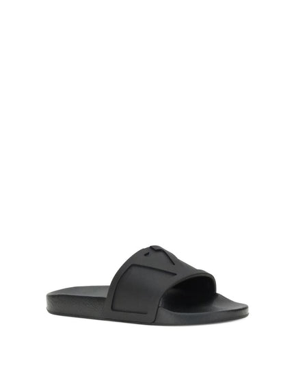 Valentino Garavani Black Rubber Sandals