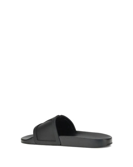 Valentino Garavani Black Rubber Sandals