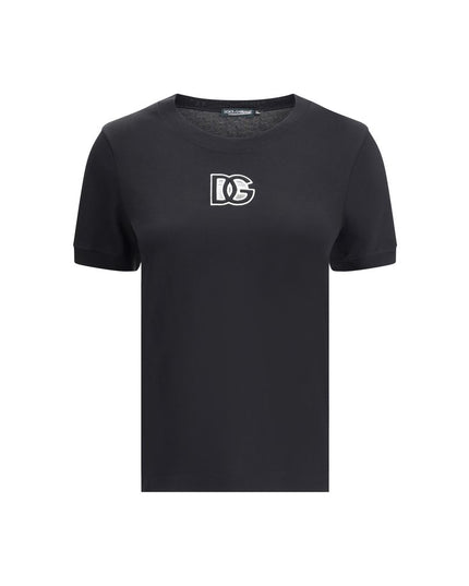 Dolce & Gabbana Black Cotton T-Shirt