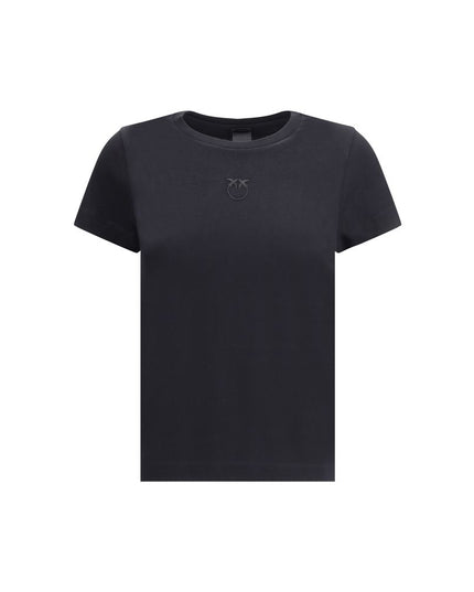 PINKO Black Cotton T-Shirt