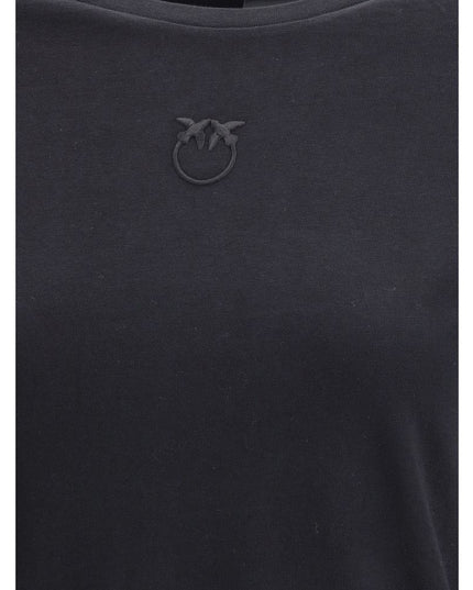 PINKO Black Cotton T-Shirt