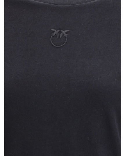 PINKO Black Cotton T-Shirt