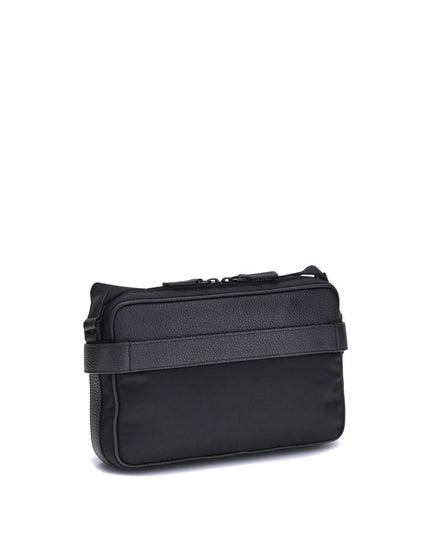 Ferragamo Black Calf Leather Bos Taurus Shoulder Bag