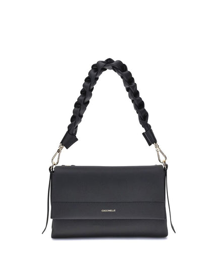 Coccinelle Black Calf Leather Bos Taurus Shoulder Bag