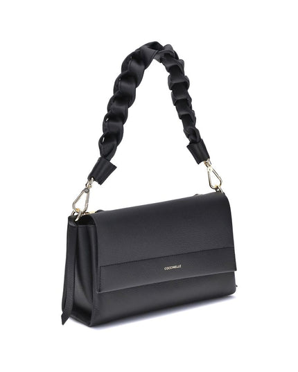 Coccinelle Black Calf Leather Bos Taurus Shoulder Bag