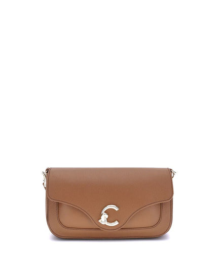 Coccinelle Brown Calf Leather Bos Taurus Shoulder Bag