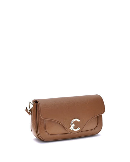 Coccinelle Brown Calf Leather Bos Taurus Shoulder Bag