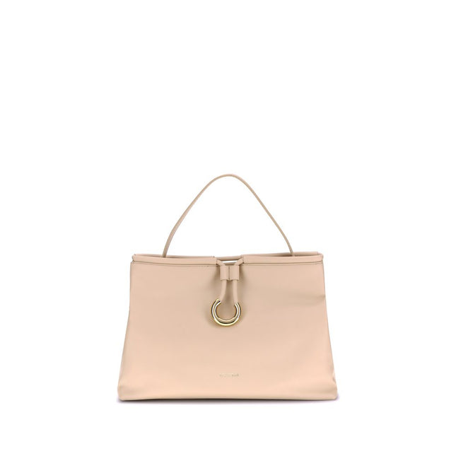 Coccinelle Cream Calf Leather Bos Taurus Handbag