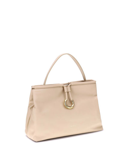 Coccinelle Cream Calf Leather Bos Taurus Handbag