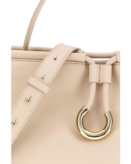 Coccinelle Cream Calf Leather Bos Taurus Handbag