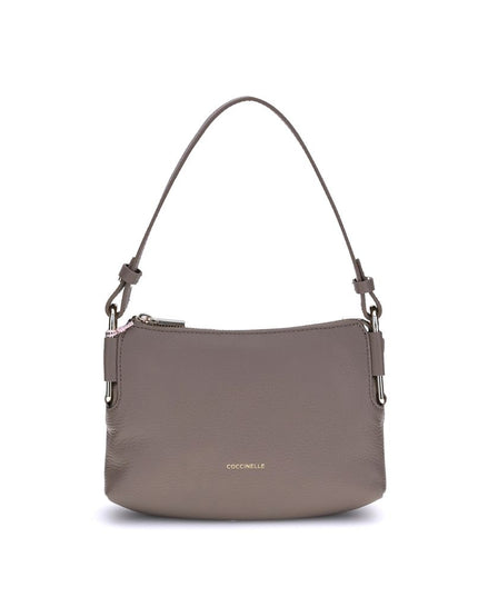 Coccinelle Gray Calf Leather Bos Taurus Shoulder Bag