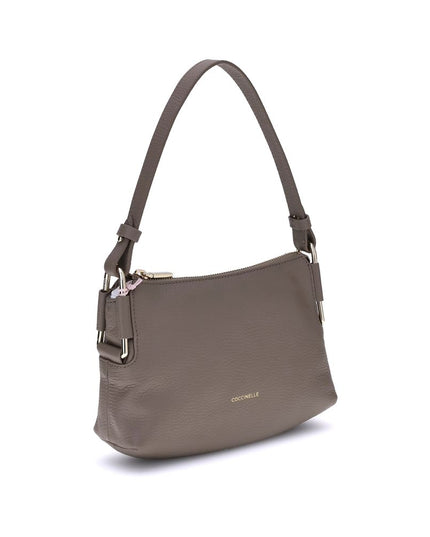 Coccinelle Gray Calf Leather Bos Taurus Shoulder Bag