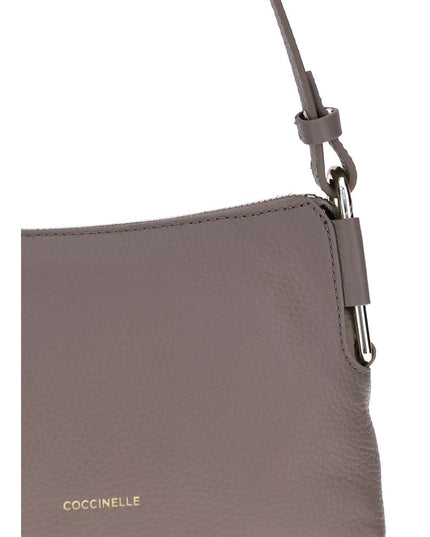 Coccinelle Gray Calf Leather Bos Taurus Shoulder Bag