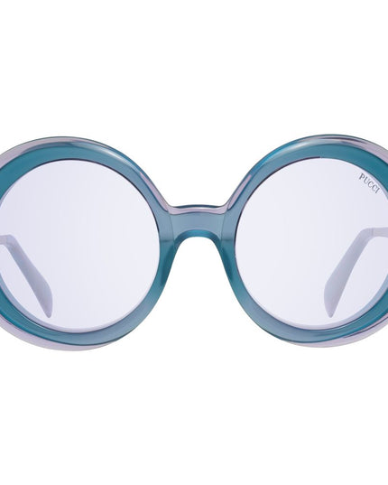 Emilio Pucci Turquoise Metal & Plastic Sunglasses