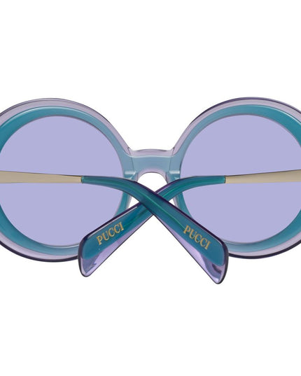 Emilio Pucci Turquoise Metal & Plastic Sunglasses