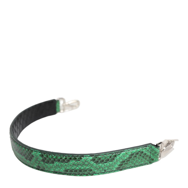 Dolce & Gabbana Black Green Exotic Leather Bag Shoulder Strap
