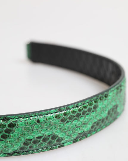 Dolce & Gabbana Black Green Exotic Leather Bag Shoulder Strap