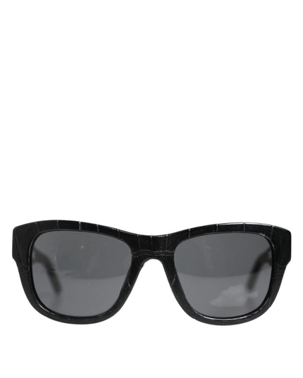 Dolce & Gabbana Black Leather Frame DG4177 Tinted Lens Sunglasses