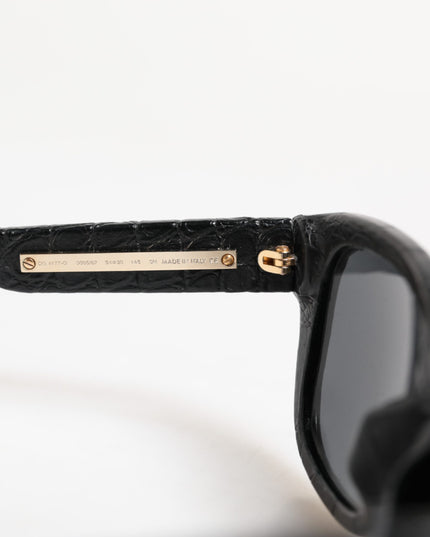 Dolce & Gabbana Black Leather Frame DG4177 Tinted Lens Sunglasses