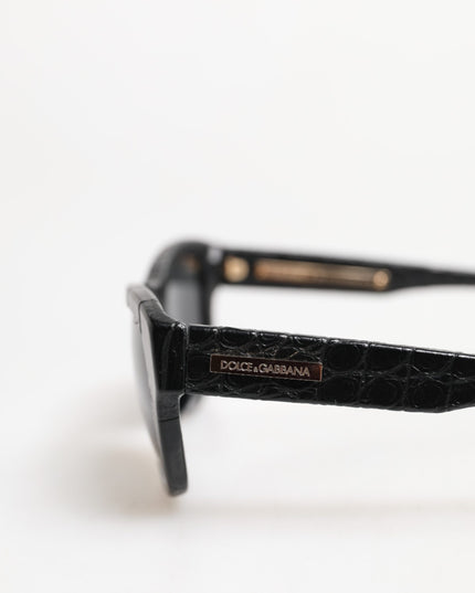 Dolce & Gabbana Black Leather Frame DG4177 Tinted Lens Sunglasses