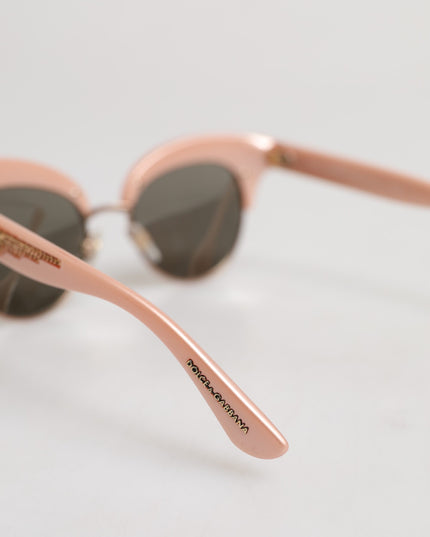 Dolce & Gabbana Pink Gold Mirrored Cat Eye DG6109 Sequined Sunglasses