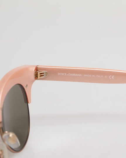 Dolce & Gabbana Pink Gold Mirrored Cat Eye DG6109 Sequined Sunglasses