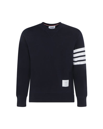 Thom Browne Blue Cotton Sweatshirt