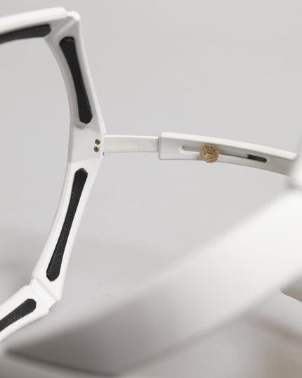 Dolce & Gabbana White Acetate Next Generation Mask Eyewear Sunglasses