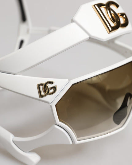 Dolce & Gabbana White Acetate Next Generation Mask Eyewear Sunglasses