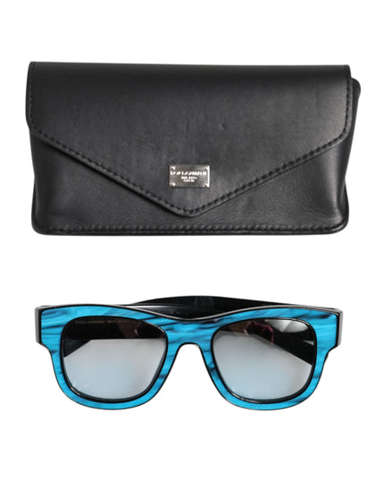 Dolce & Gabbana Blue Black Marbled Metal DG2215K Eyewear Sunglasses